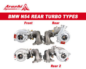 N54 Rear Turbo Types – Arashi Dynamics