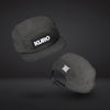 Arashi KURO 5 Panel Washed Cotton Flat Bill Baseball Cap