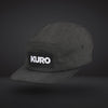 Arashi KURO 5 Panel Washed Cotton Flat Bill Baseball Cap