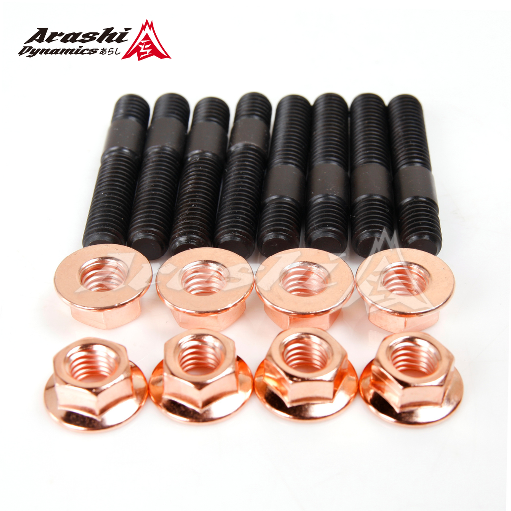 M8x1.25 Stud 45mm & Nut For Garrett T25 T28 GT22 GT25 GT28 GT30 GT35 / 8 Sets