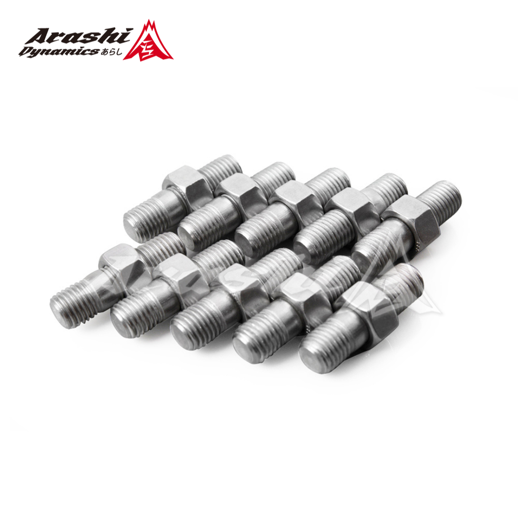 M10x1.25 Stud 35mm & Nut For DSM 1G EVO / Subaru WRX TD04L TD05 TD06 Turbo / 10 Sets