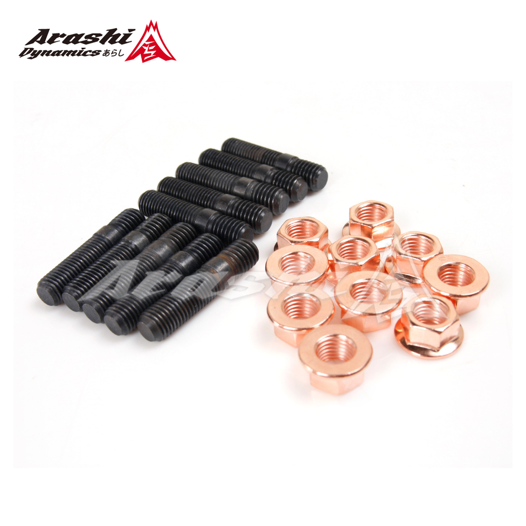 M10x1.25 M10x1.5 Stud 45mm & Nut For IHI RHF5H RHF55 RHF5HB VF22 VF30 VF34 Turbo / 10 Sets