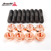 M10x1.25 Stud 43mm & Nut For Toyota 1HD 1JZ 2JZ CT20 CT26 Turbo / 8 Sets