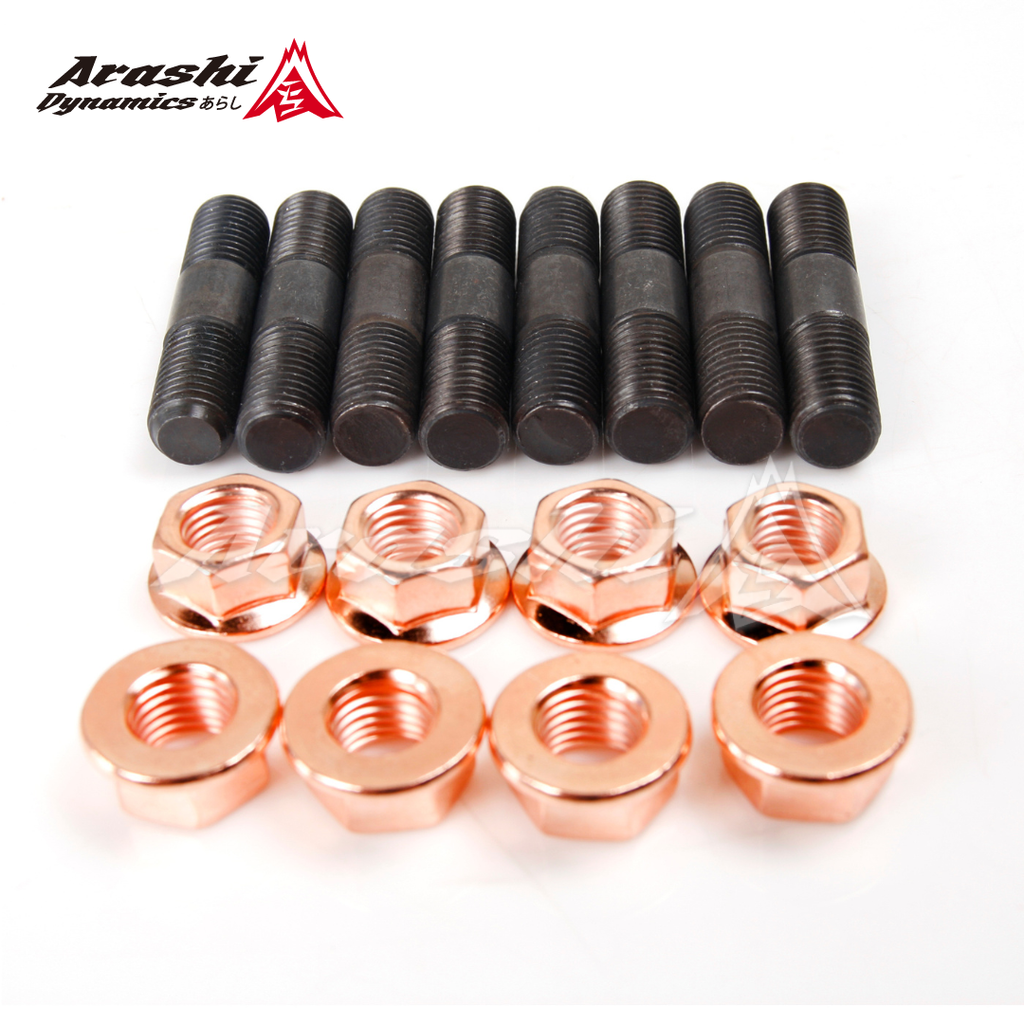 M10x1.25 Stud 43mm & Nut For Toyota 1HD 1JZ 2JZ CT20 CT26 Turbo / 8 Sets