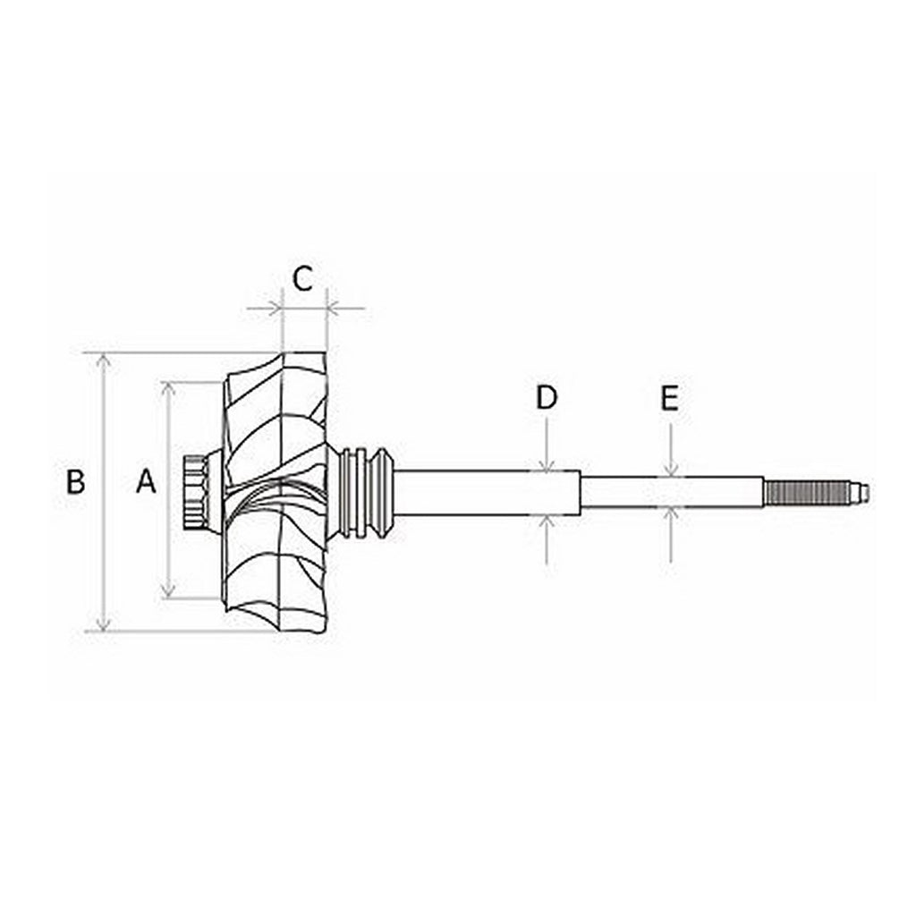 ARASHI TURBO Turbine Wheel For K14  (37.2/50.05 mm)