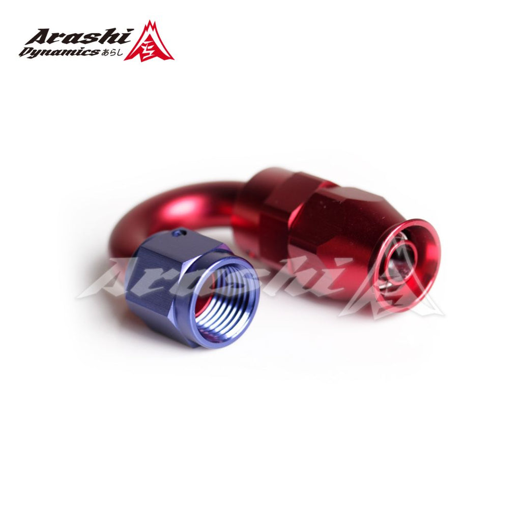 PTFE Hose 4AN End 180° Aluminum Fitting Adapter