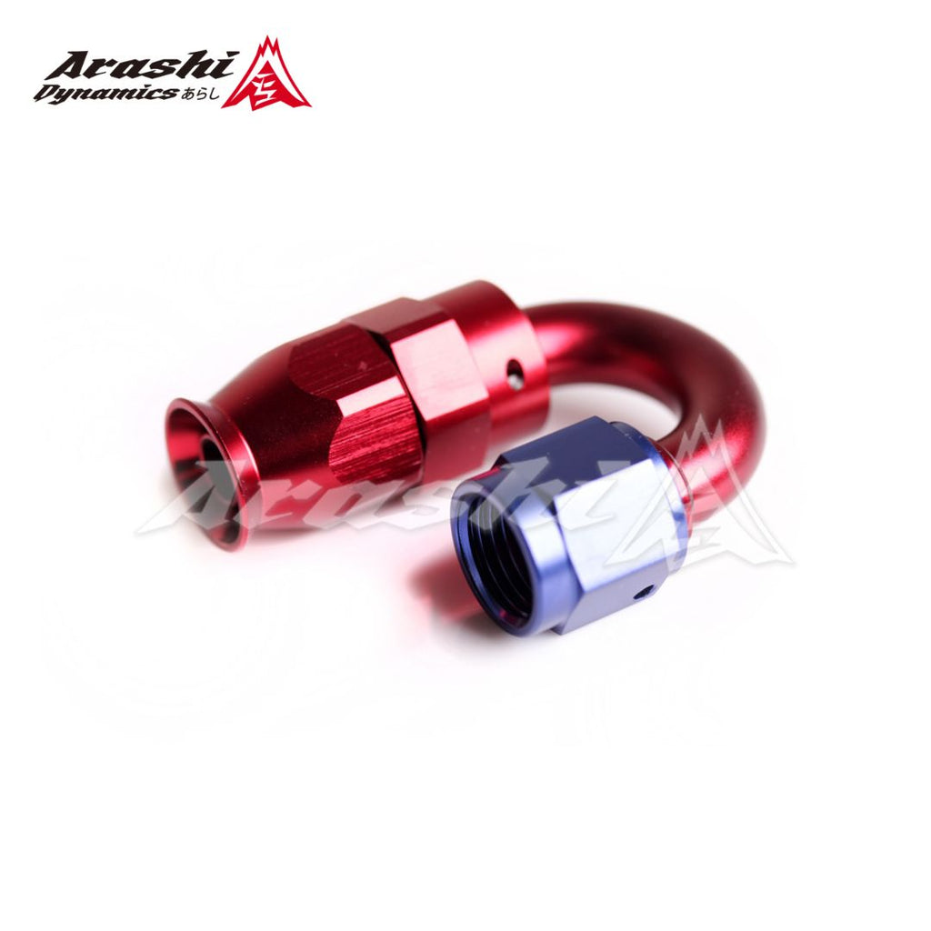 PTFE Hose 4AN End 180° Aluminum Fitting Adapter
