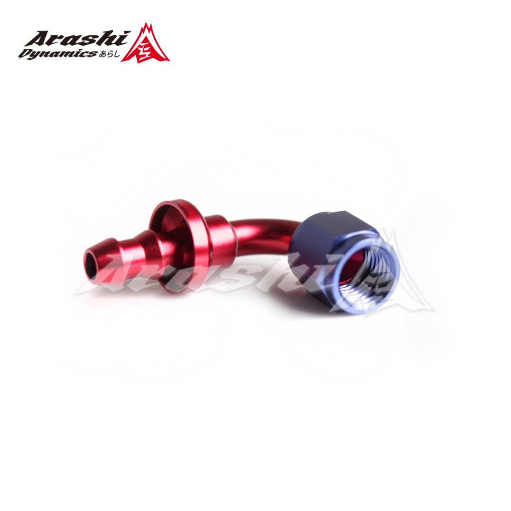 Push on Hose End 90° 8AN Aluminum Fitting Adapter