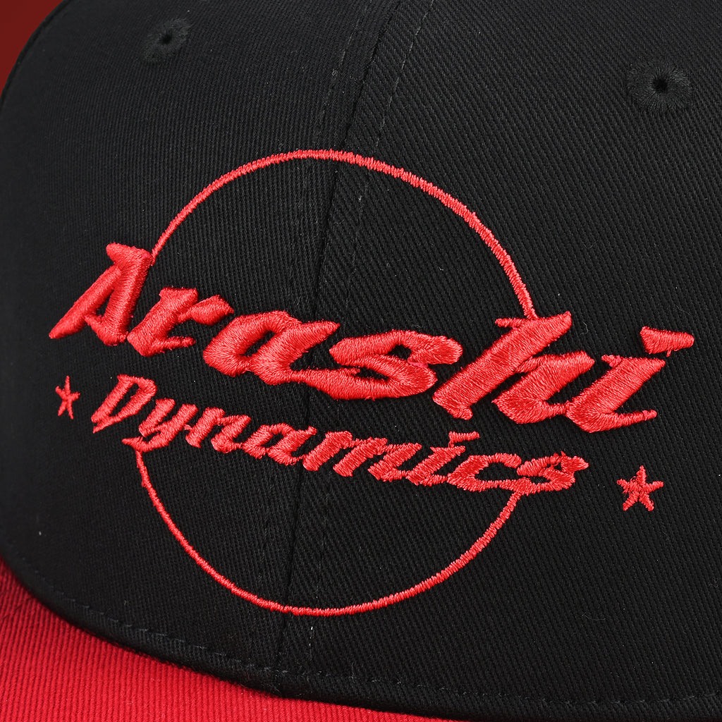 Arashi Flat Brim Black-red Adjustable Cap