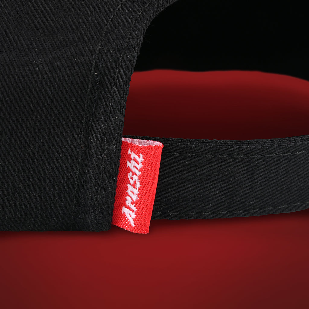 Arashi Flat Brim Black-red Adjustable Cap