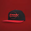 Arashi Flat Brim Black-red Adjustable Cap