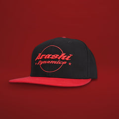 Arashi Flat Brim Black-red Adjustable Cap