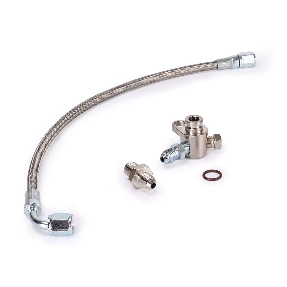 BMW N54 335i 535i w/ single Garrett GT30R GT35R Ball Bearing Turbo Oil Feed Line Kit