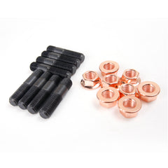 M10x1.25 Stud 43mm & Nut For Subaru TD04L TD05H TD06 EVO 3 ~ 9 10 EVO X Turbo / 8 Sets