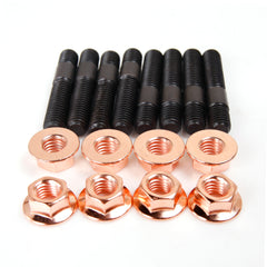 M8x1.25 Stud 45mm & Nut For Garrett T25 T28 GT22 GT25 GT28 GT30 GT35 / 8 Sets
