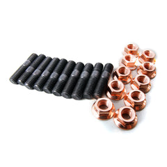 M8x1.25 Stud 35mm & Nut For RB20DET RB25 RB26 SR20 Turbo Exhaust Manifold / 10 Sets