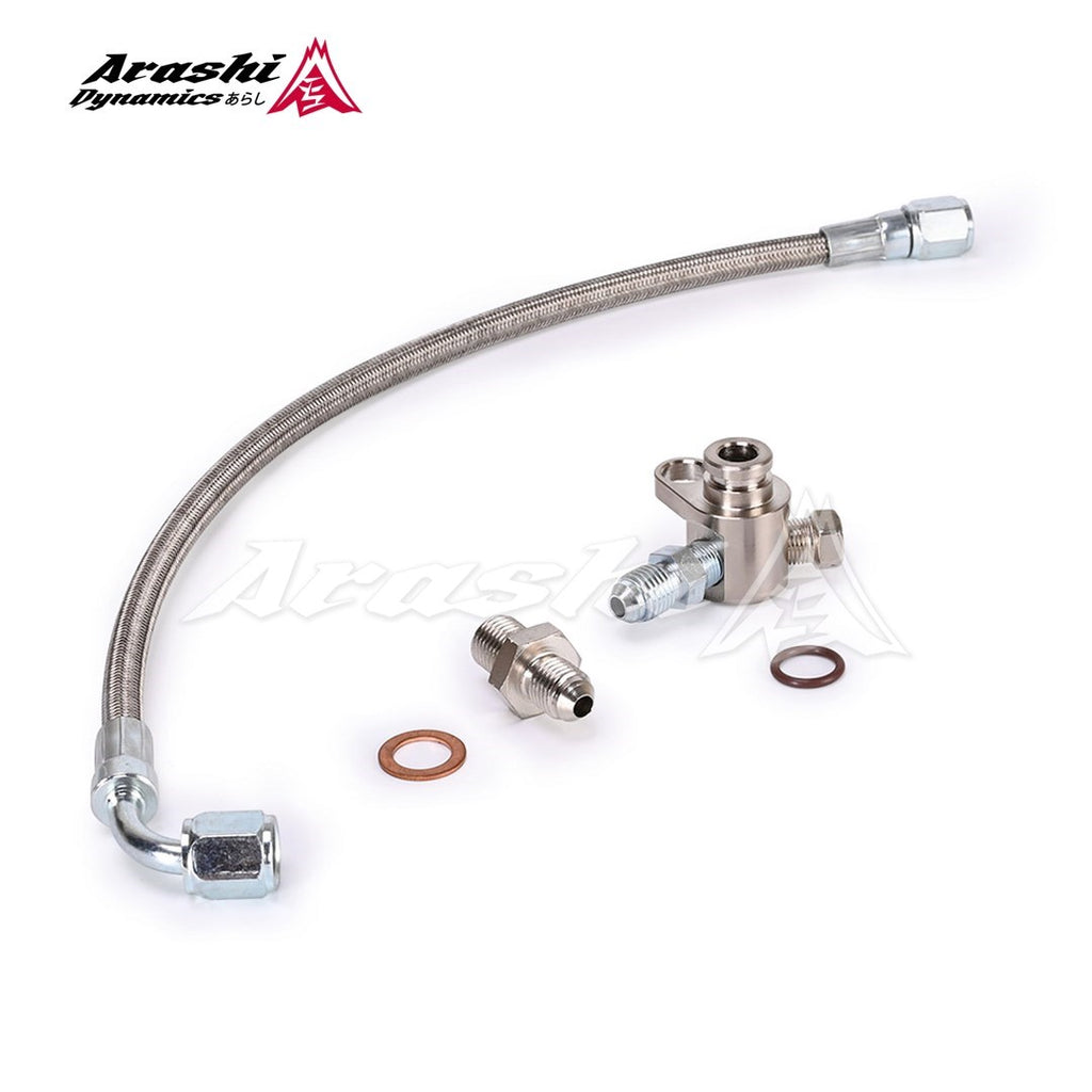 BMW N54 335i 535i w/ single Garrett GT30R GT35R Ball Bearing Turbo Oil Feed Line Kit