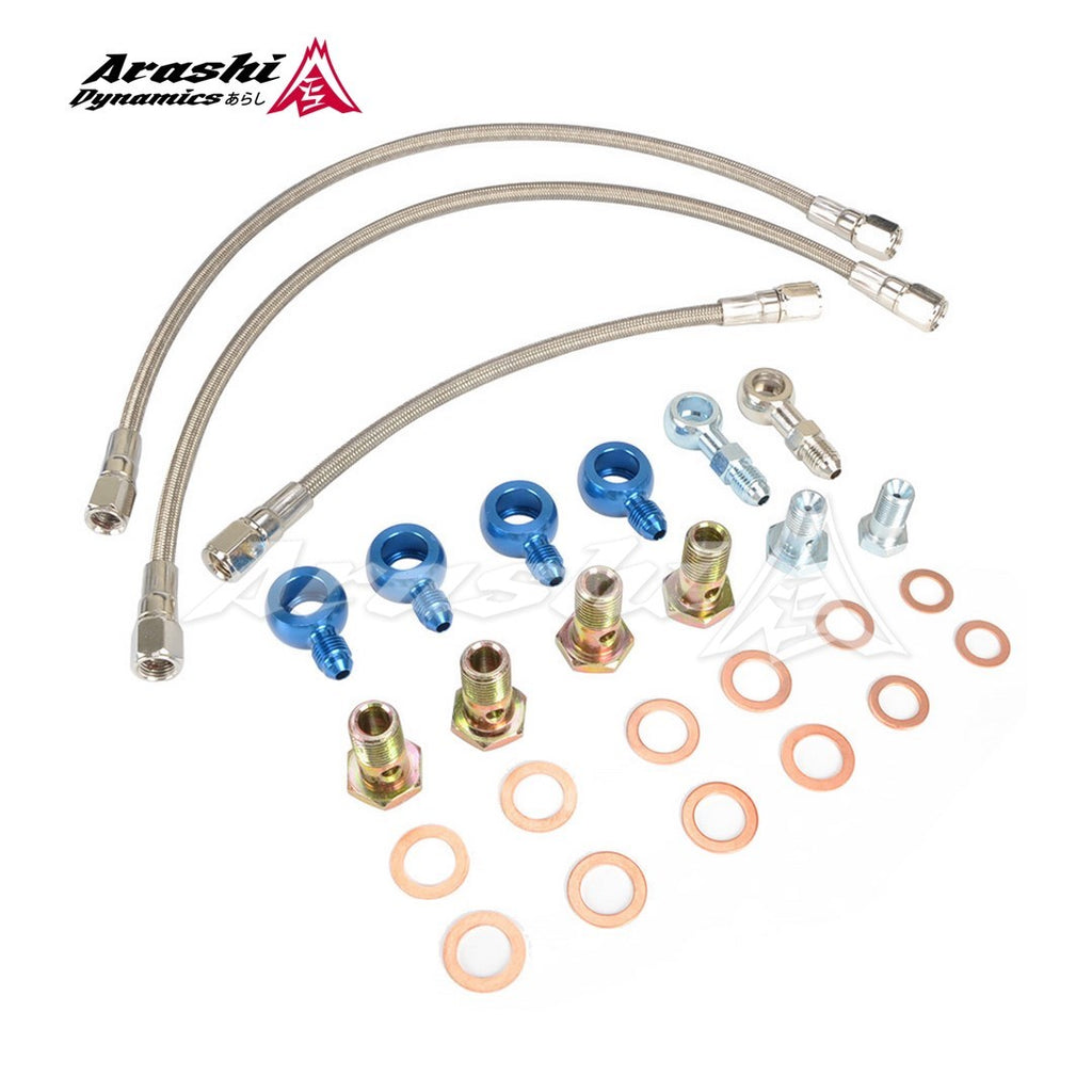 NISSAN 200SX Silvia  SR20DET S14 S15 Bottom Mount Turbo Oil Water Line Kit