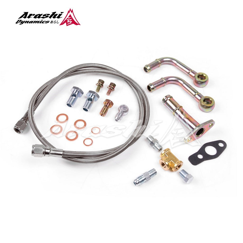 Universal Oil Water Line Kit For Mitsubishi TF035HM TD04 Turbo