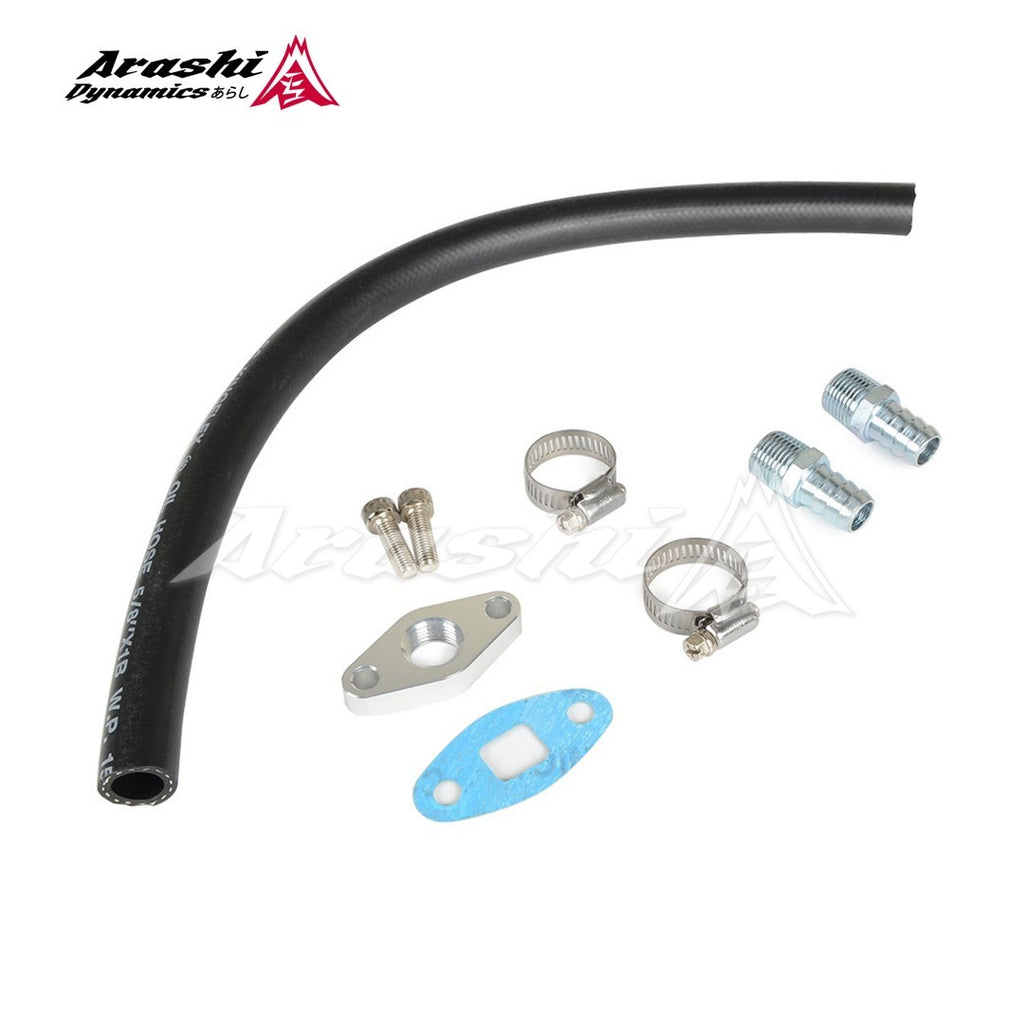 Mitsubishi TE06H TD07 Greddy T67-25G Turbo Oil Drain Flexible Hose Kit