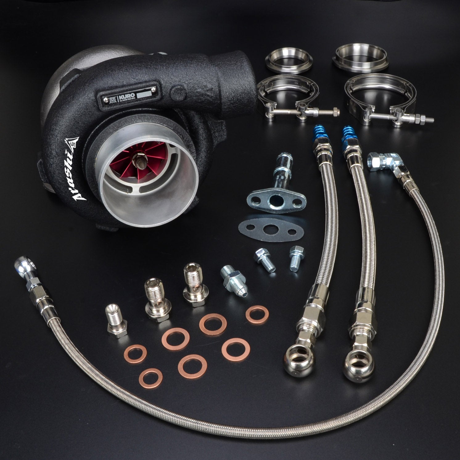 Arashi Dynamics KURO TURBO GTX3067R V-band 0.82 A/R Stainless BALL