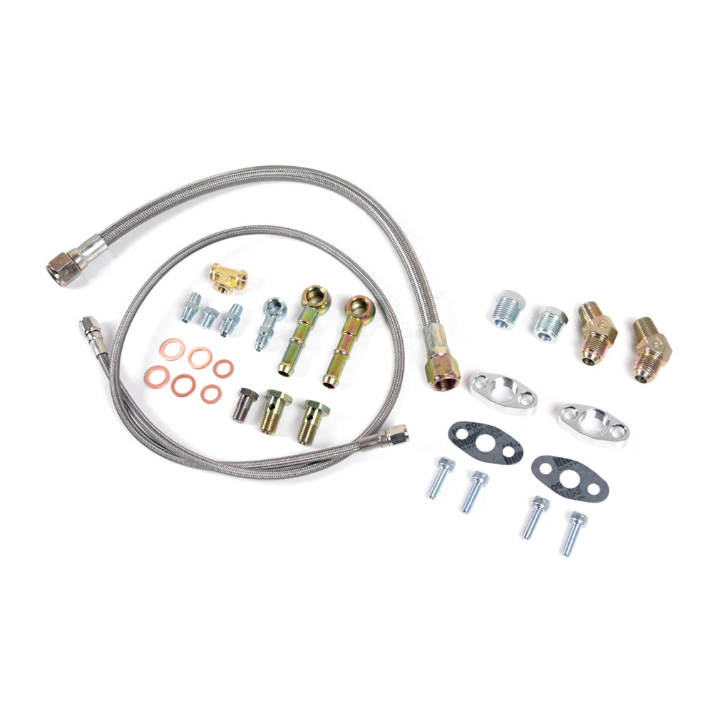 Garrett GT25 GT28 GT30 GT35 Ball Bearing Turbo Oil Water Line Kit Universal