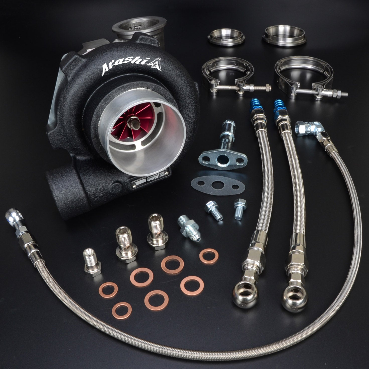 トレクル Arashi Dynamics KURO TURBO GTX2867R V-band 0.72 A/R Ball Bearing