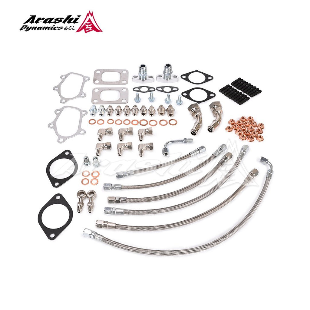 NISSAN RB26DETT Skyline GTR w/ TB25 Journal Bearing Turbo Install Kit