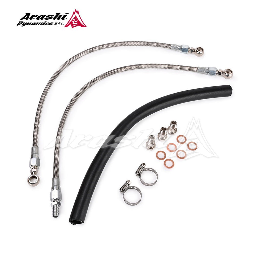 VW EA113 EA888 w/ Garrett GT28R GT30R Top Mount Ball Bearing Turbo Water Line Kit