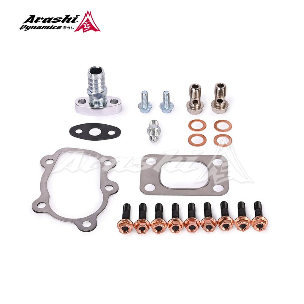 Garrett GT25R GT28R GT29R GT30R Ball Bearing w/ T25 5 Bolt Housing Turbo Install Kit