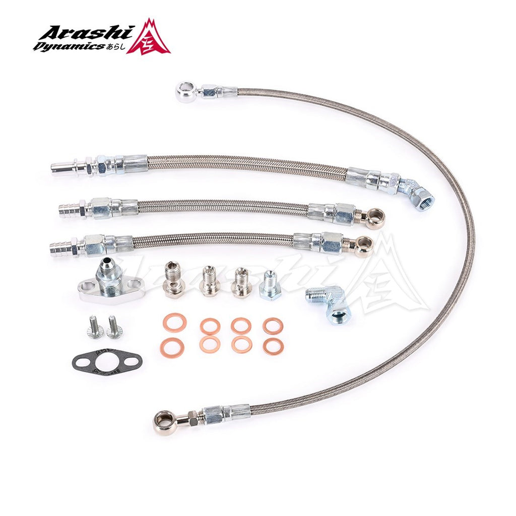 VOLVO 740 940 TD04H-13C 49189-01 Turbo Oil Feed Water Line Kit