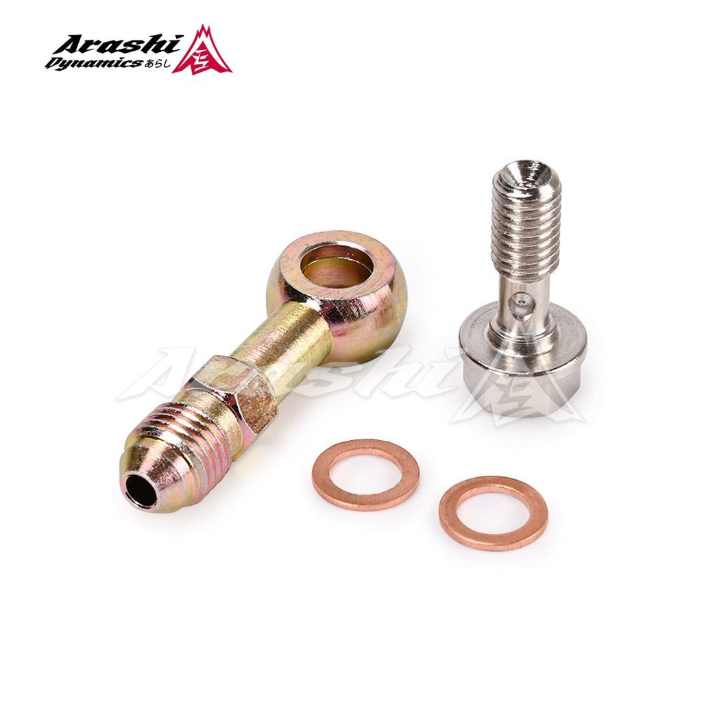 Banjo Bolt Kit 4AN to M8x1.25mm For IHI RHF3 HT06 Turbo w/ 1.5mm Restrictor