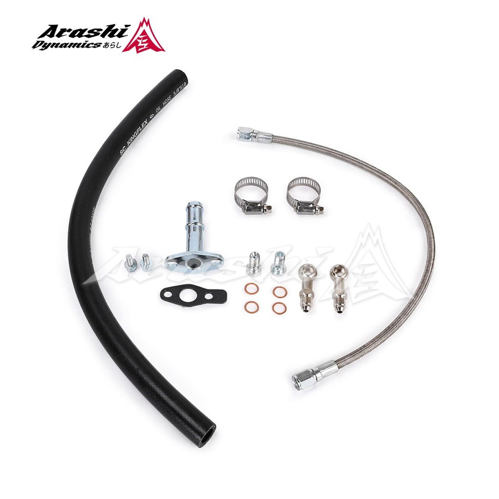 Mitsubishi 4M40T 2.8L Diesel Canter / Delica / Pajero Turbo Oil Feed & Return Line Kit