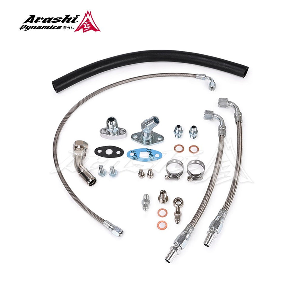 TOYOTA 1JZ-GTE JZX100 w/ Garrett GT29R GT30R Turbo Oil Water Line Kit