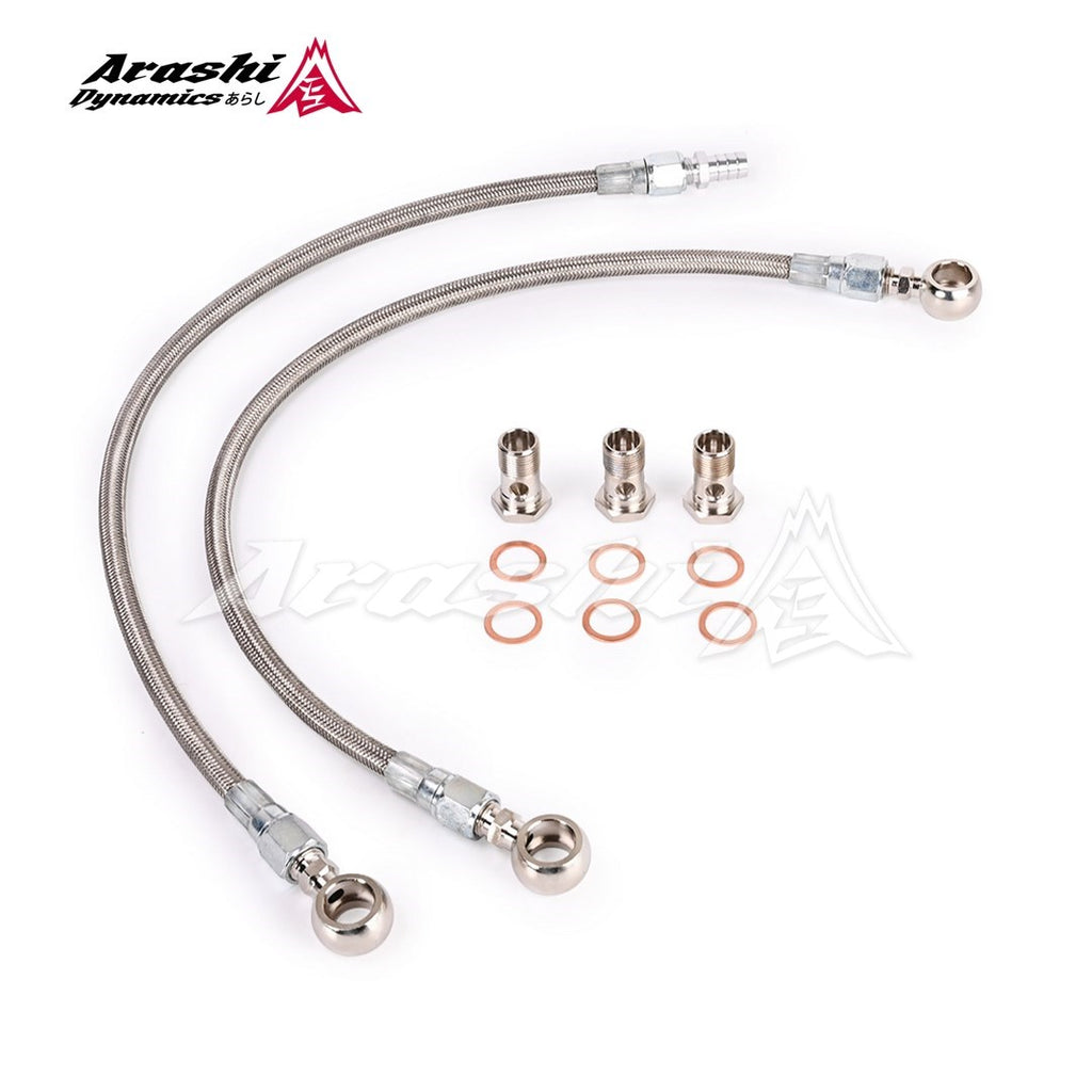 MAMBA Turbo Oil & Water Line Install Kit For Nissan RB25DET With Stock T3 Turbo