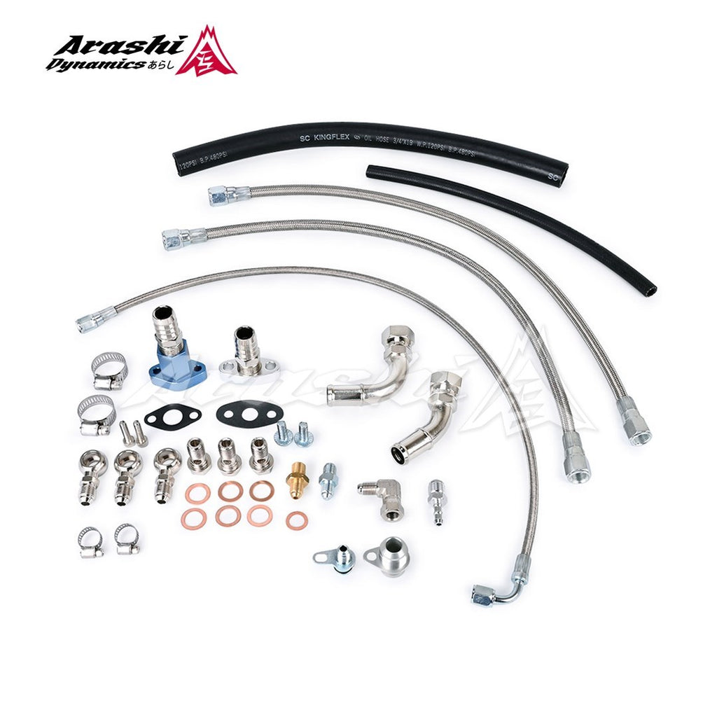 AUDI VW EA113 EA888 Garrett GT28R GT30R Ball Bearing Turbo Water Line Kit Top Mount