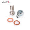 Turbo Oil Feed Banjo Bolt Kit 4AN to M12x1.75mm For Borg Warner Turbo w/ 1.5mm Restrictor