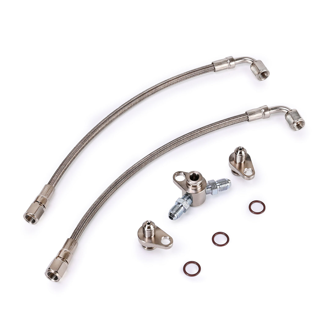 BMW N54 3.0L 135i 335i 535i 735i Twin TD03 Turbo Oil Feed Line Kit ...