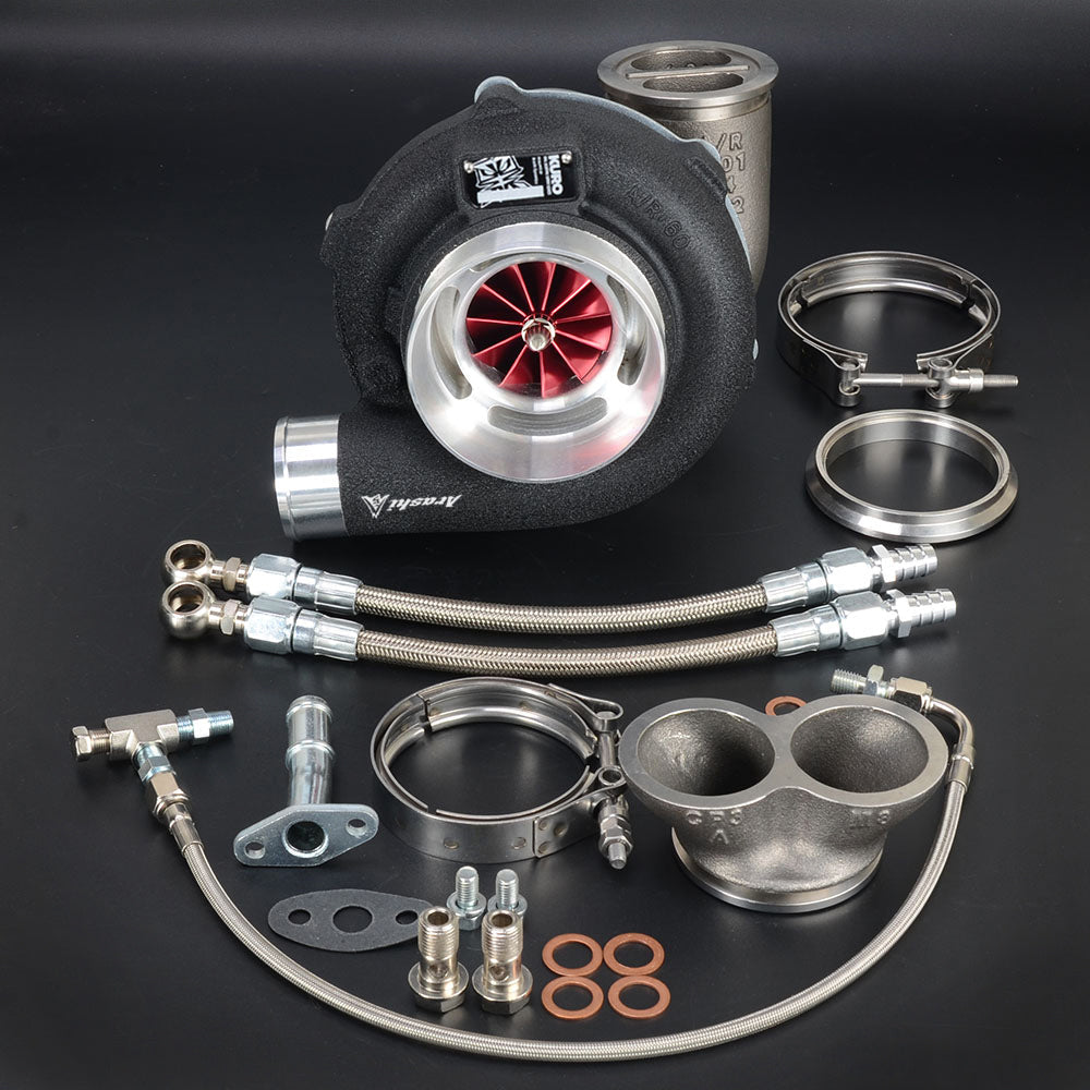 Arashi Dynamics KURO TURBO GT3037 V-band 1.01 A/R Twin Scroll BALL