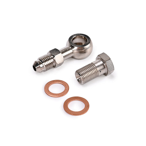 Banjo Bolt Kit 4AN to 7/16"-24 For Garrett GT25R GT28R GT30R Turbo w/ 1.0mm Restrictor