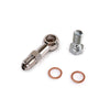 Banjo Bolt Kit 4AN to M10x1.25mm For Mitsubishi TD04 Oil-Cooled Turbo w/ 1.5mm Restrictor