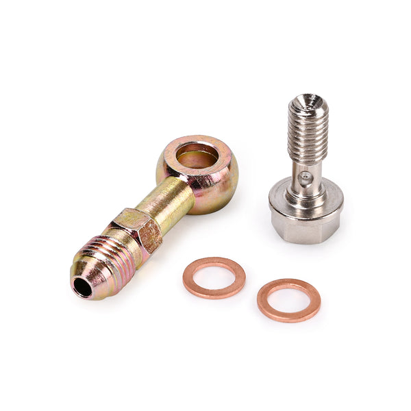 Banjo Bolt Kit 4AN to M8x1.25mm For IHI RHF3 HT06 Turbo w/ 1.5mm Restrictor