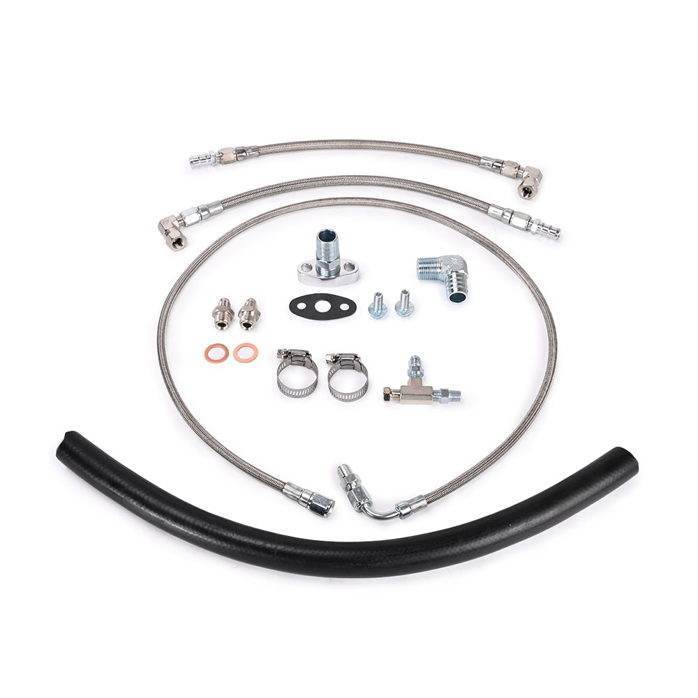 TOYOTA Land Cruiser 3L 5L 2.8L 3.0L 4.2L 1HZ Garrett GT25R G28R GT29R Ball Bearing Turbo Oil Water Line Kit