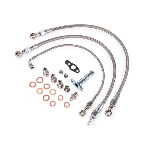 NISSAN SR20DET S13 S14 S15 TD05H TD06SL2 TD06 Low Mount Turbo Oil Water Line Kit