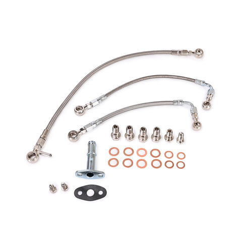 SAAB 9-3 9-5 B205 B235E Garrett GT28R GT30R Ball Bearing Turbo Oil Water Line Kit