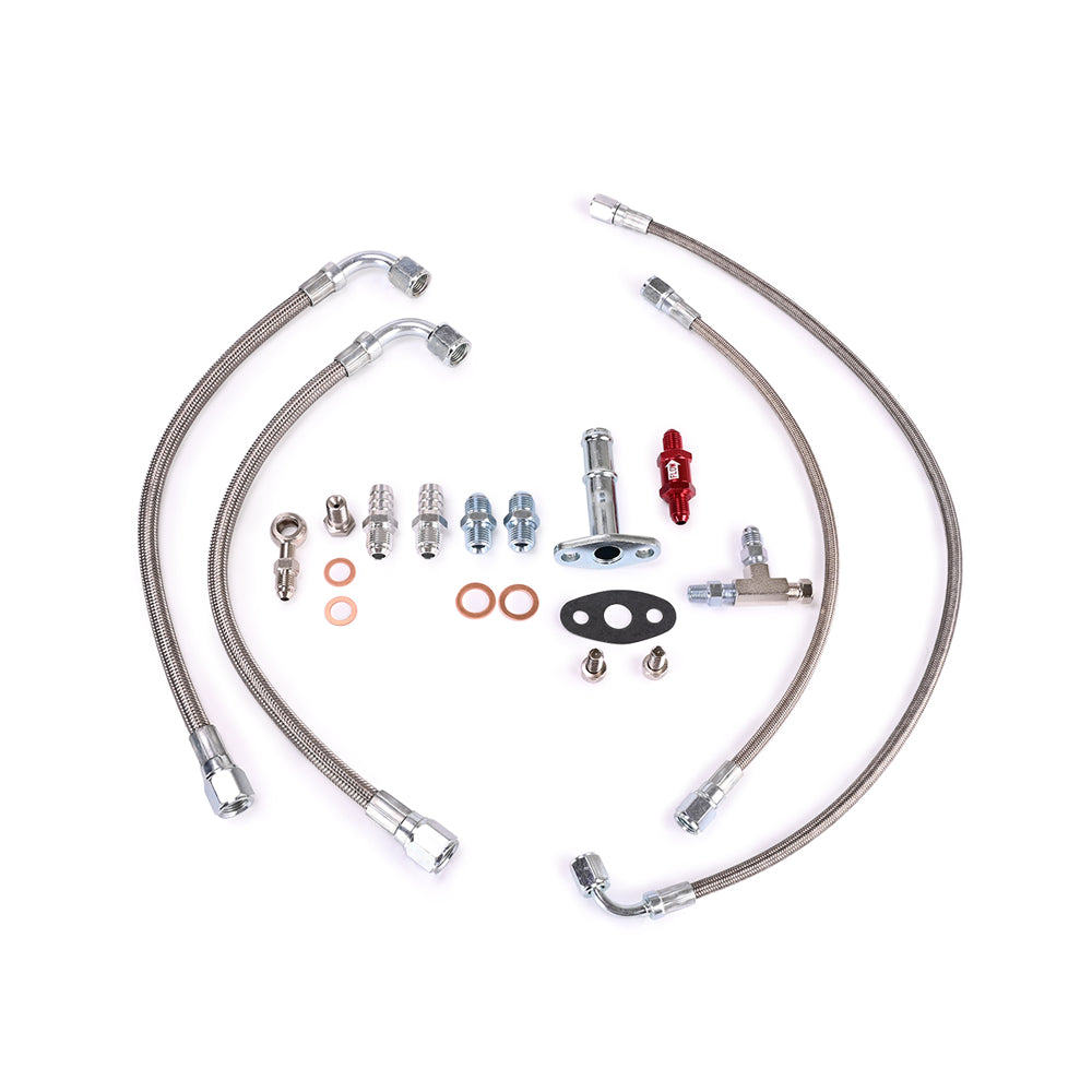 HONDA D15 D16 CIVIC w/ Garrett GT25R GT28R Ball Bearing Turbo Oil Water Line Kit